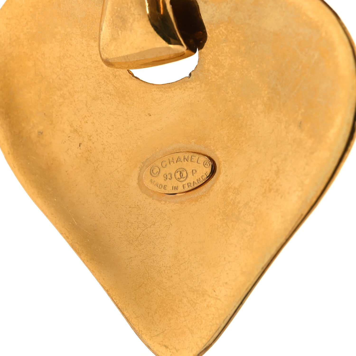 Chanel CC Double Heart Chain Pendant Necklace Gold 5 of 5