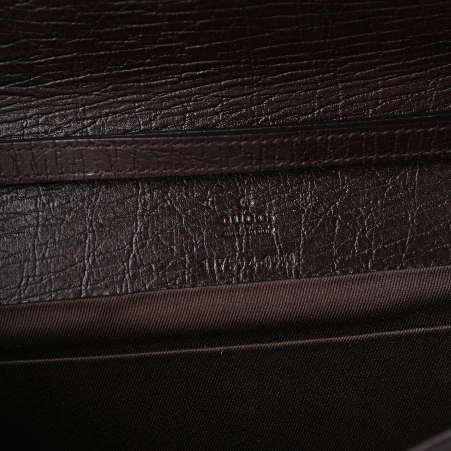 Gucci Monogram Bamboo Bar Clutch Dark Brown 6 of 9