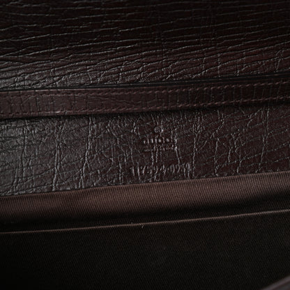 Gucci Monogram Bamboo Bar Clutch Dark Brown 6 of 9