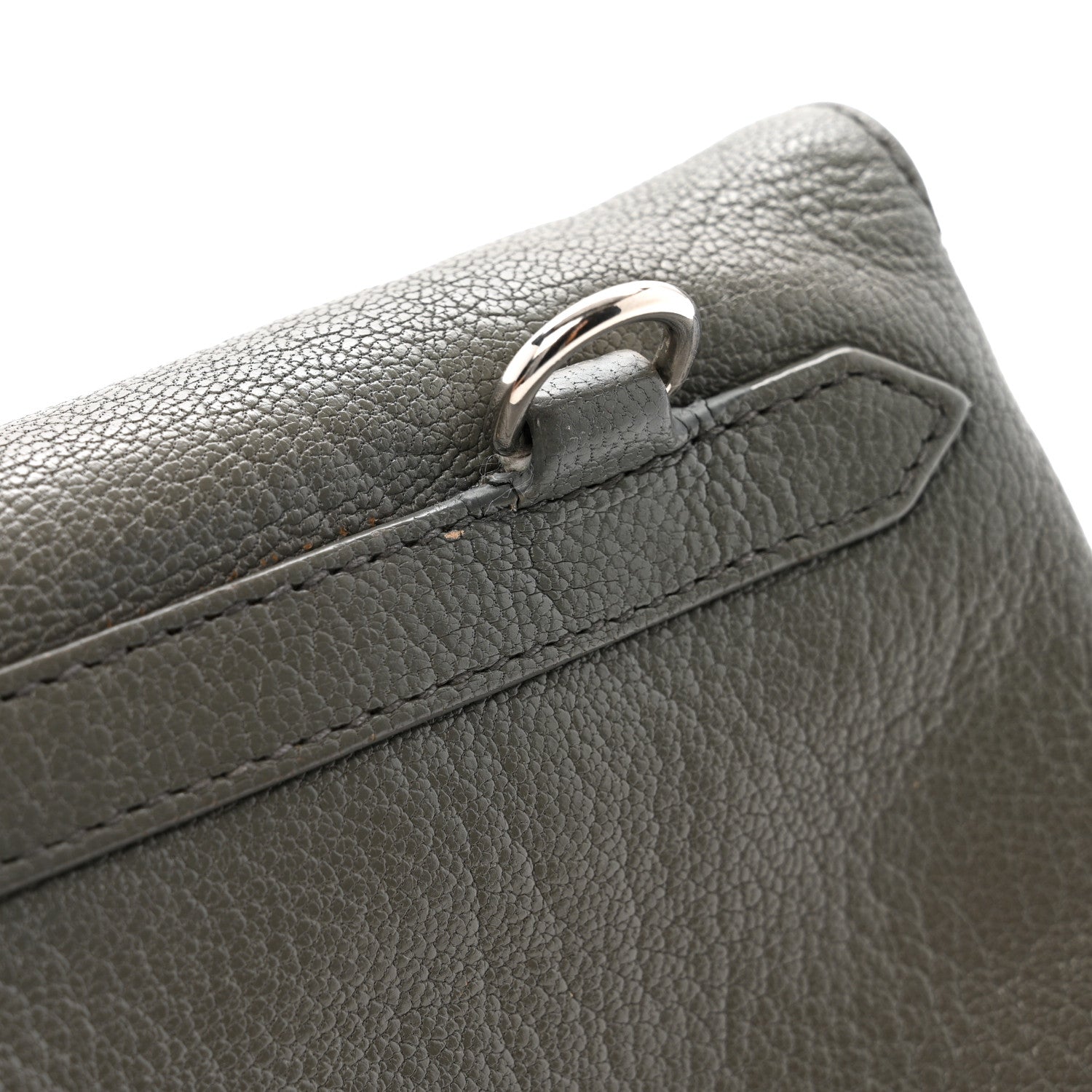 Balenciaga Chevre Silver Metallic Edge Hardware Envelope Clutch Gris Acier 16 of 16