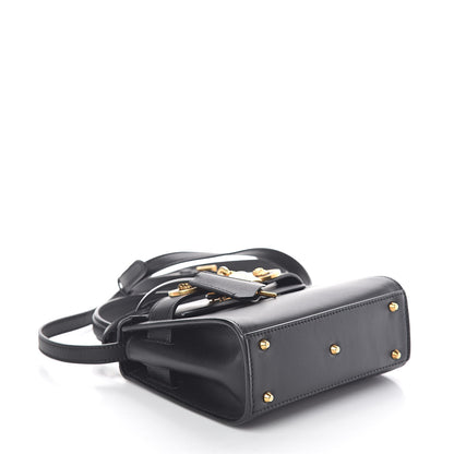 Versace Calfskin Small Icon Handbag Black 4 of 9