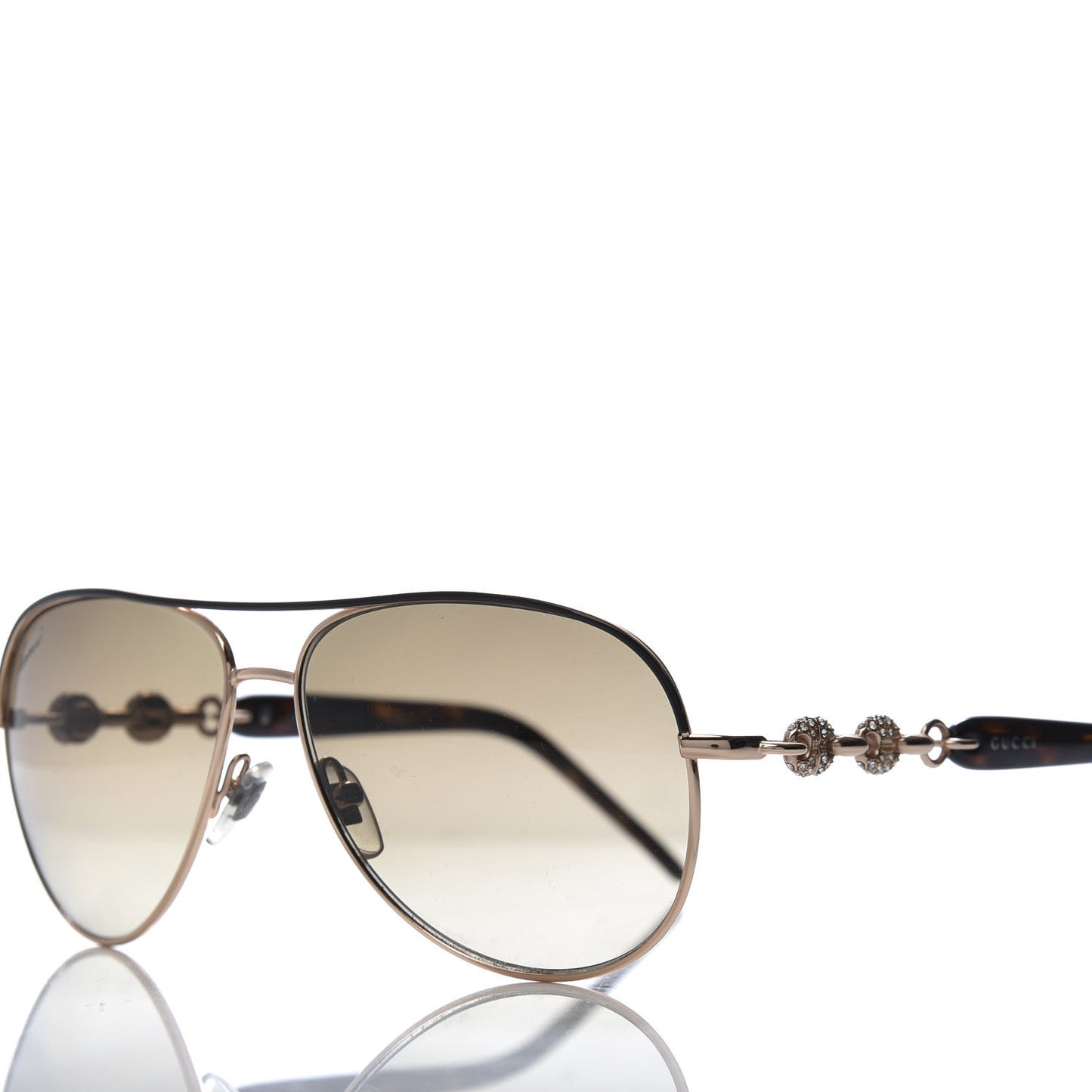 Crystal Aviator Marina Chain Sunglasses GG 4239/N/S Gold Havana