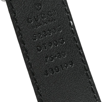 Gucci Calfskin Icaro G Cube 25mm Belt 75 30 Black 9 of 12