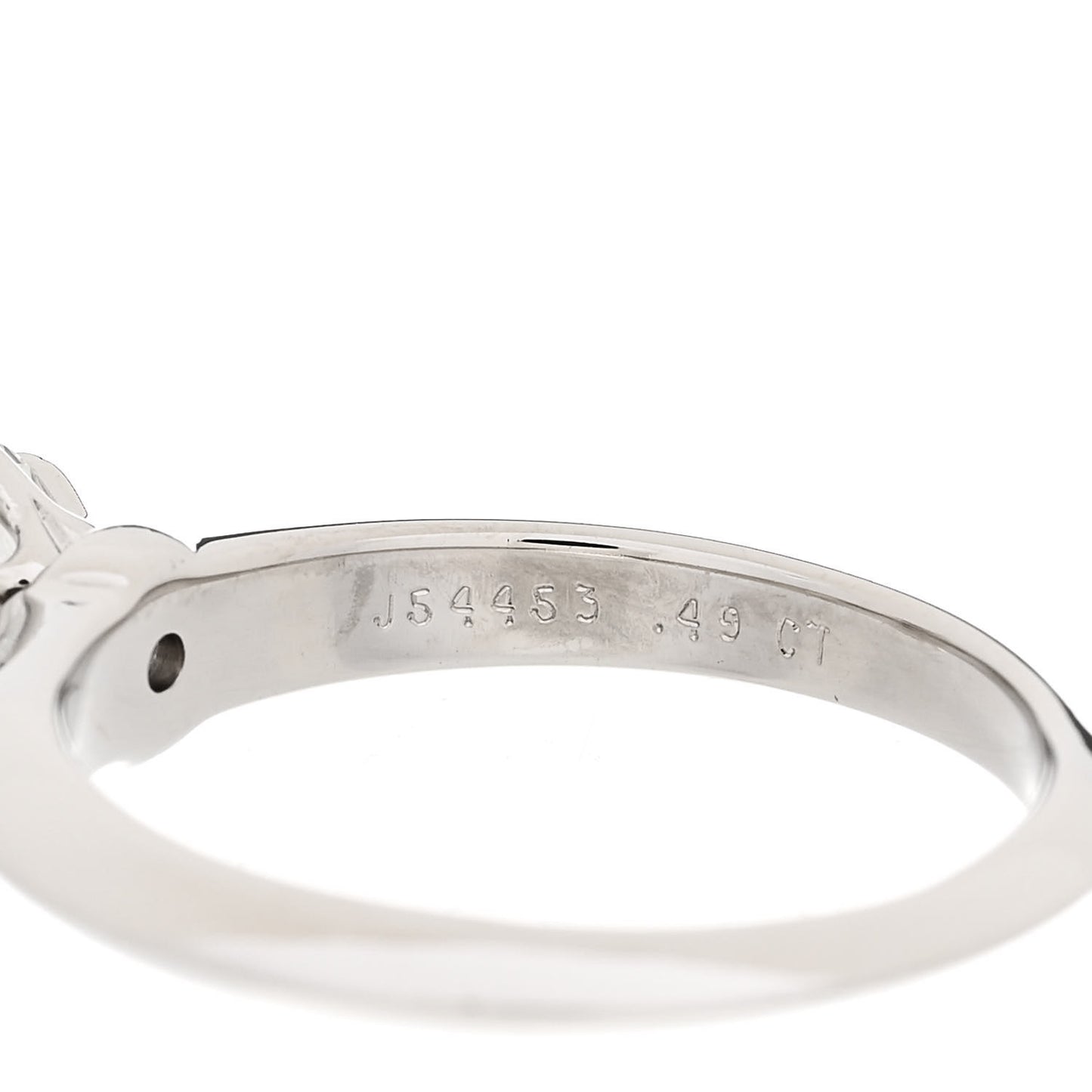 Platinum Diamond .49ct Solitaire Engagement Ring 49 5