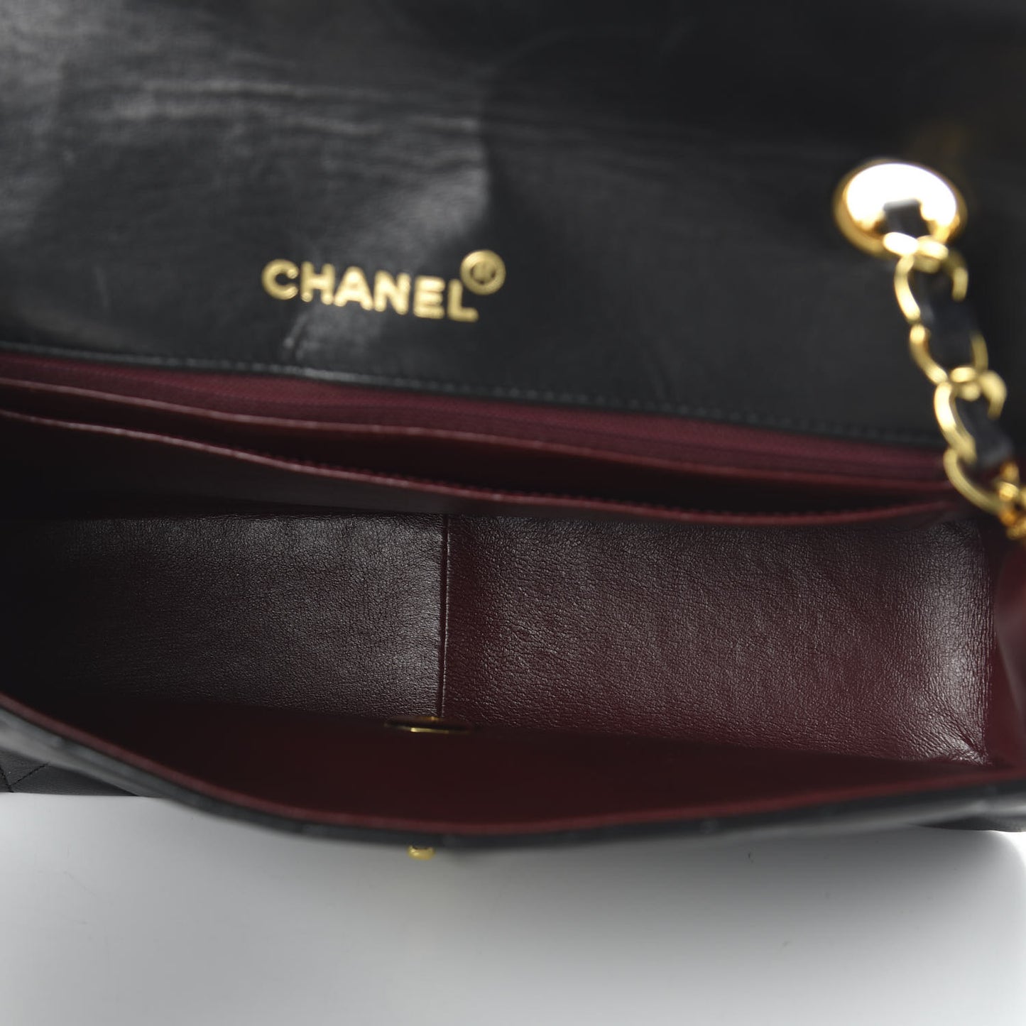 Lambskin Quilted Medium Single Flap Black