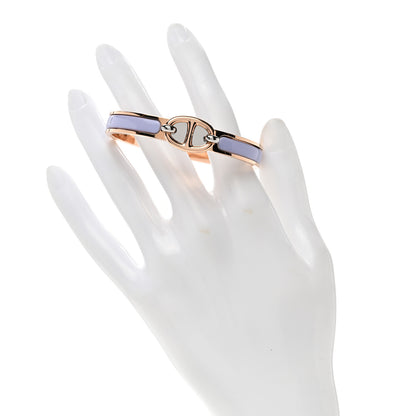Hermes Enamel Mini Clic Chaine d'Ancre Bracelet PM Parme 2 of 5