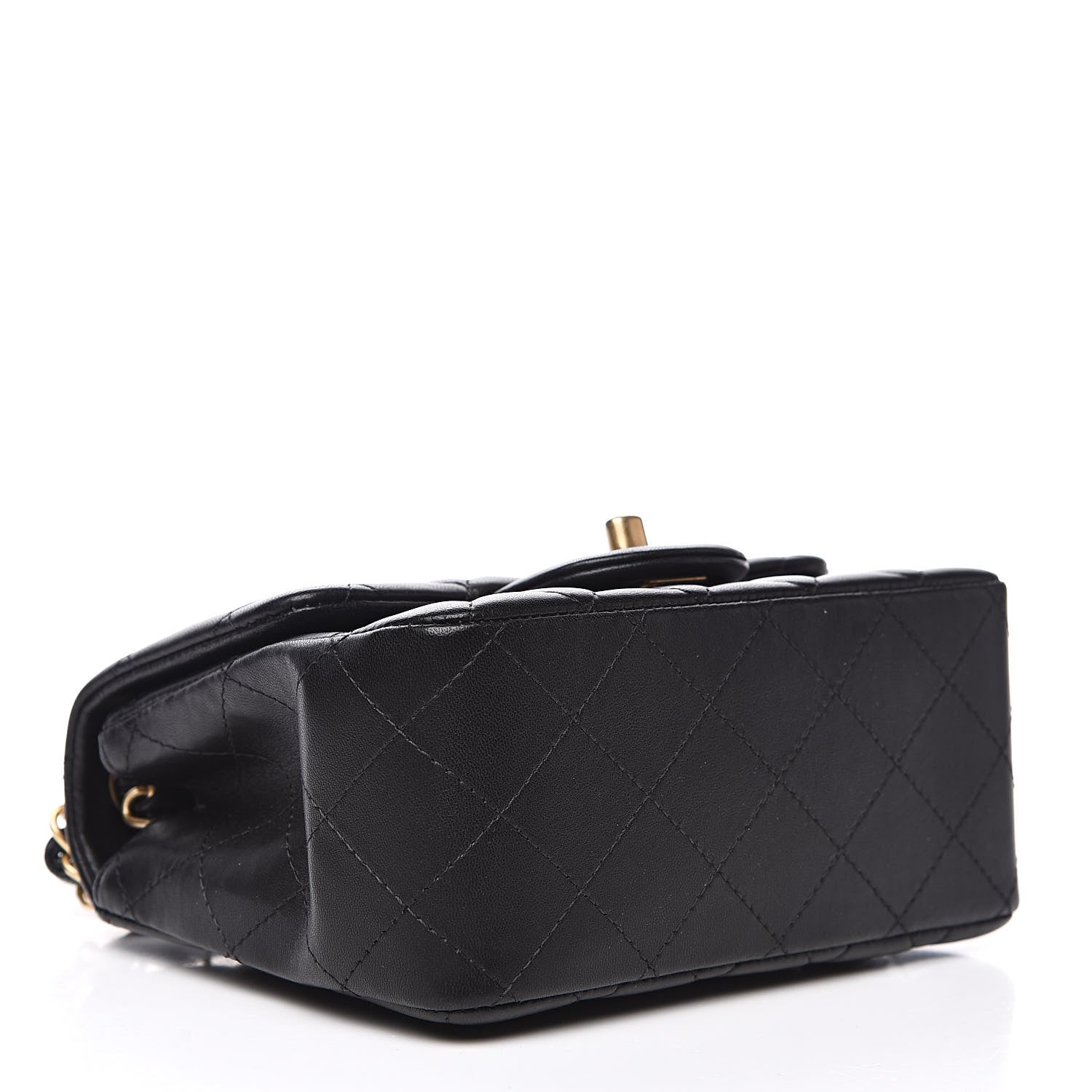Chanel Lambskin Quilted Mini Square Flap Black 4 of 12
