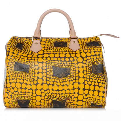 Louis Vuitton Monogram Kusama Town Speedy 30 Yellow 1 of 7