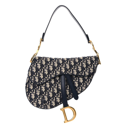 Christian Dior Oblique Saddle Bag Blue 1 of 11