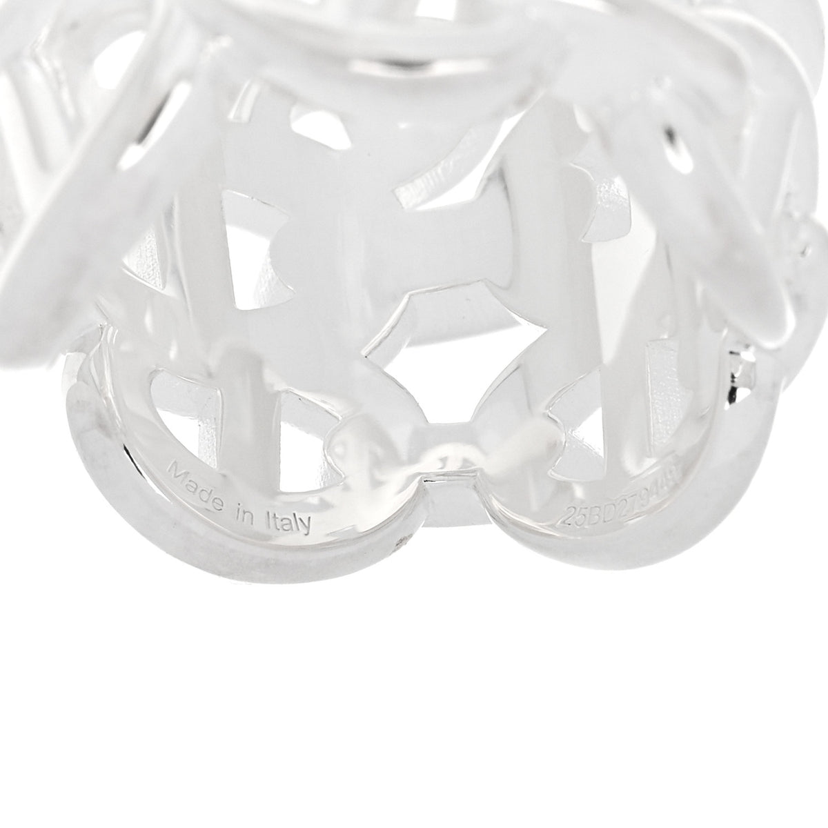 Sterling Silver GM Chaine d'Ancre Enchainee Band Ring 51 5.75