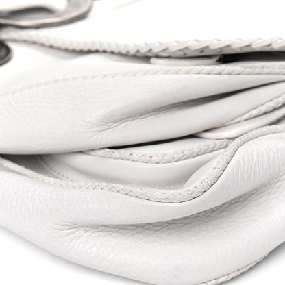 Christian Dior Calfskin Whipstitch Gaucho Double Saddle Bag White 8 of 16
