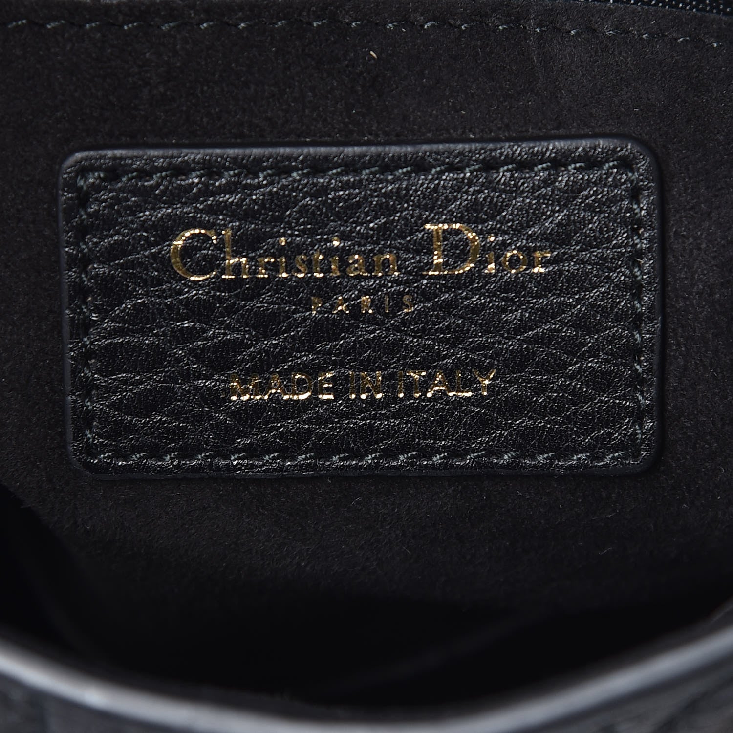 Christian Dior Grained Calfskin Cannage Small Supple Lady Dior Black 6 of 9