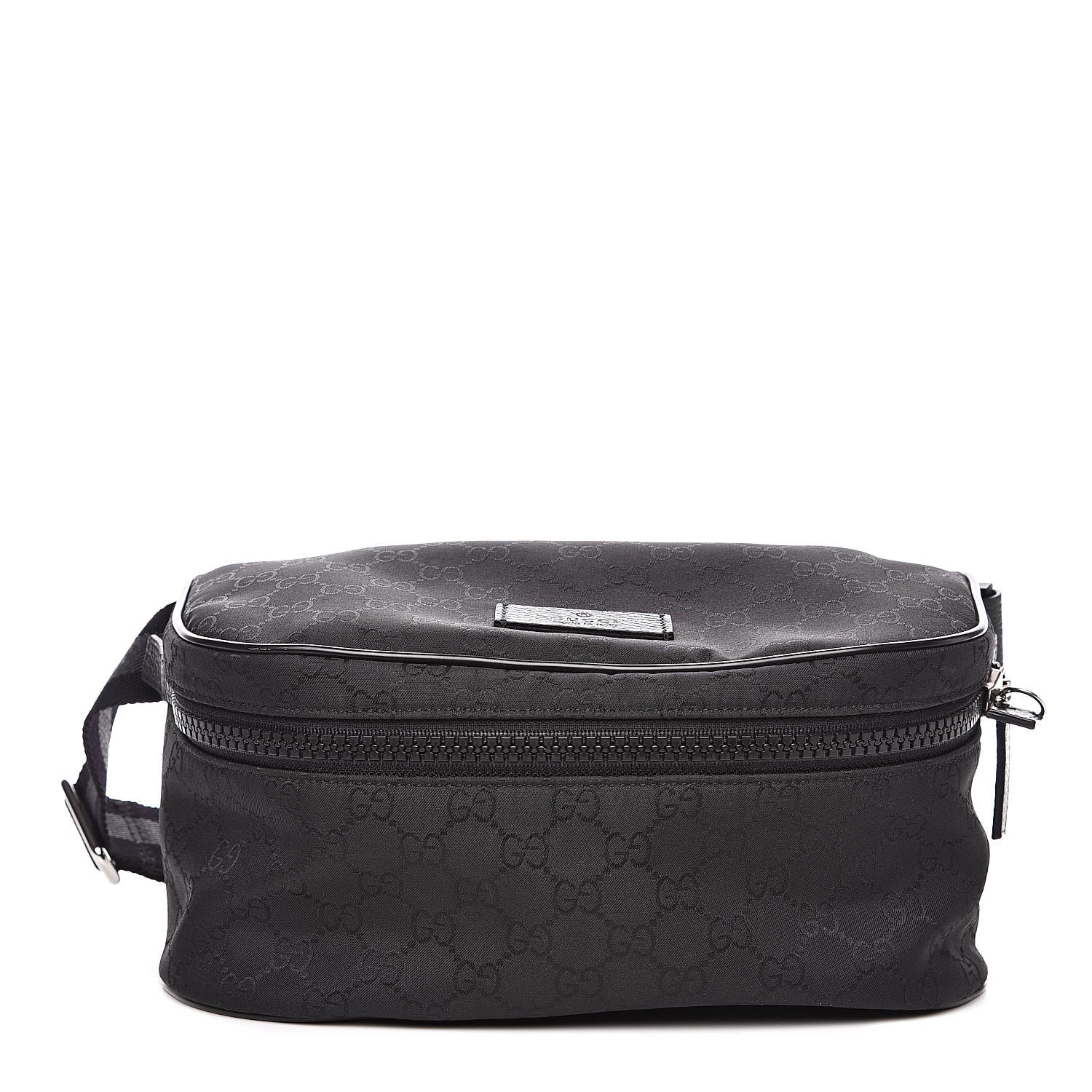 Gucci Nylon Monogram Fanny Pack Belt Bag Black 1 of 10