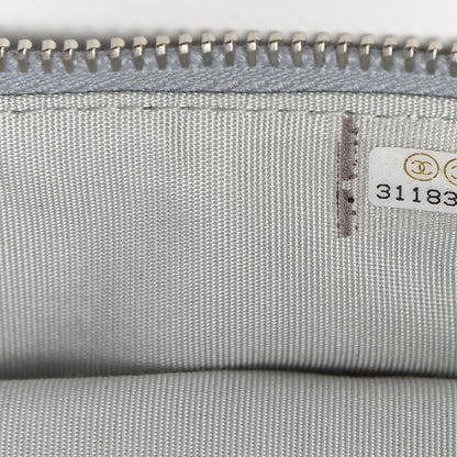 Chanel Metallic Caviar Quilted Mini Top Handle Vanity With Chain Silver 7 of 10