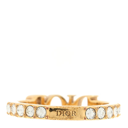 Christian Dior Metal Crystal DIO(R)EVOLUTION Ring M 52 6 Gold 3 of 4