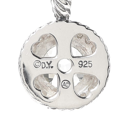 David Yurman Sterling Silver Diamond Prasiolite 8mm Petite Cerise Pendant Necklace 5 of 5
