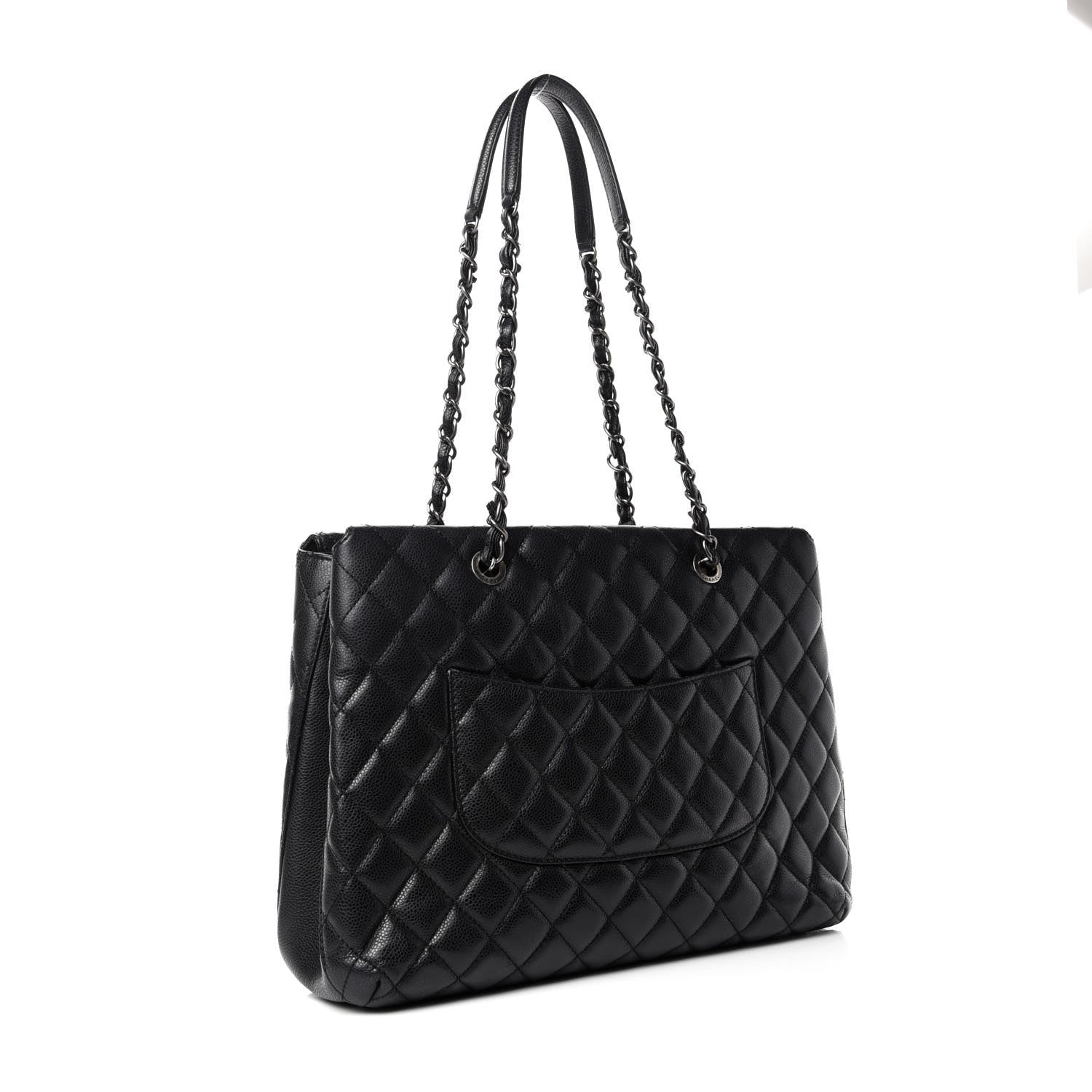 Chanel Caviar Quilted City Shopping Tote Black 3 of 10