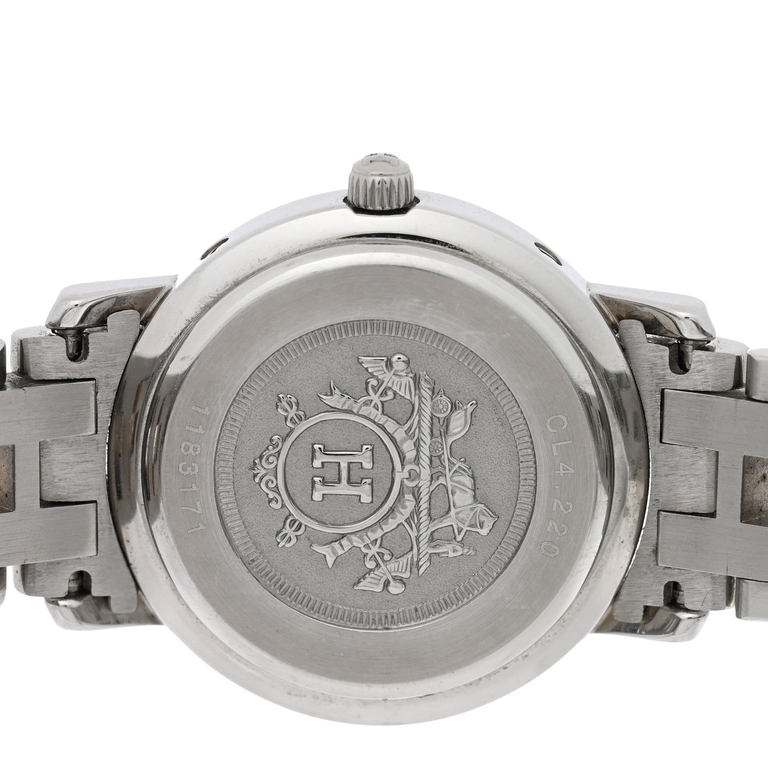 Hermes Stainless Steel 24mm Clipper Quartz Watch Gold 4 of 4