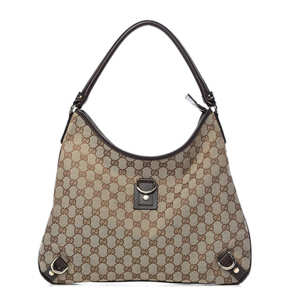 Gucci Monogram Large Abbey D Ring Hobo Dark Brown 1 of 10