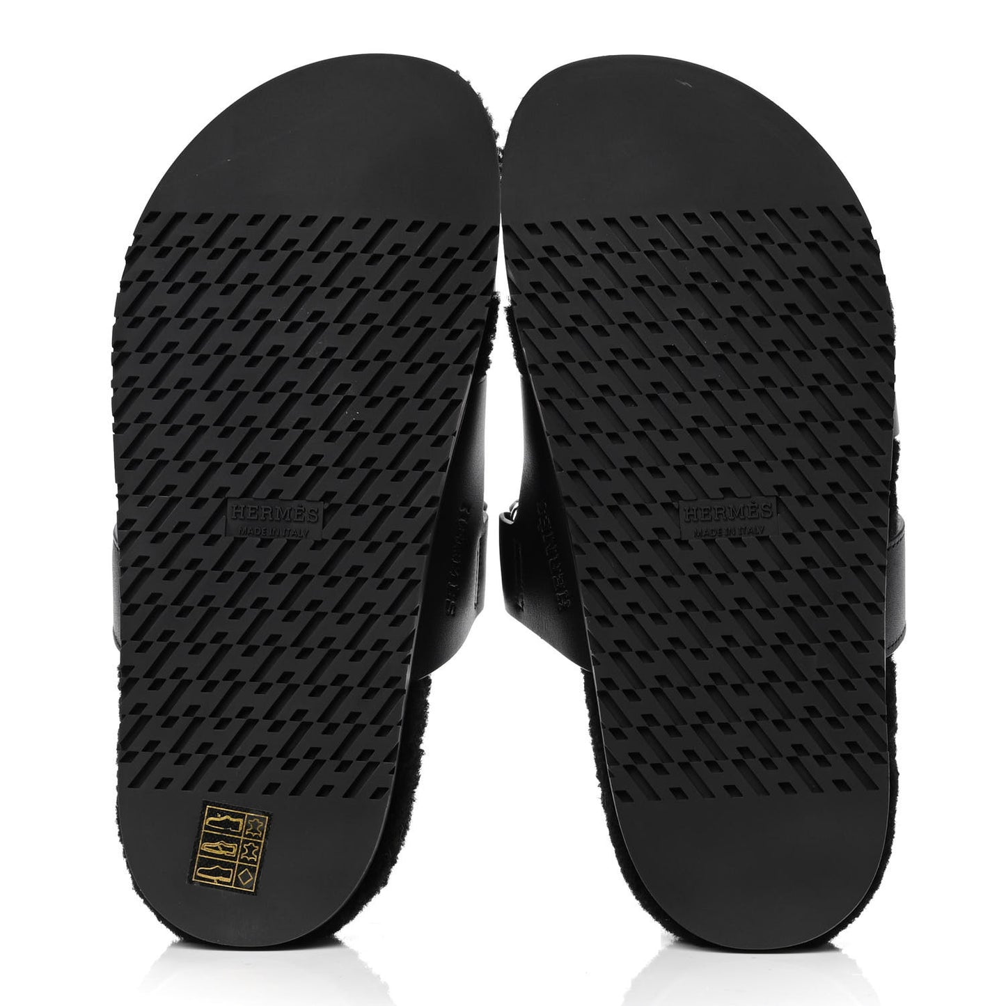 Calfskin Woolskin Womens Chypre Sandals 39 Black