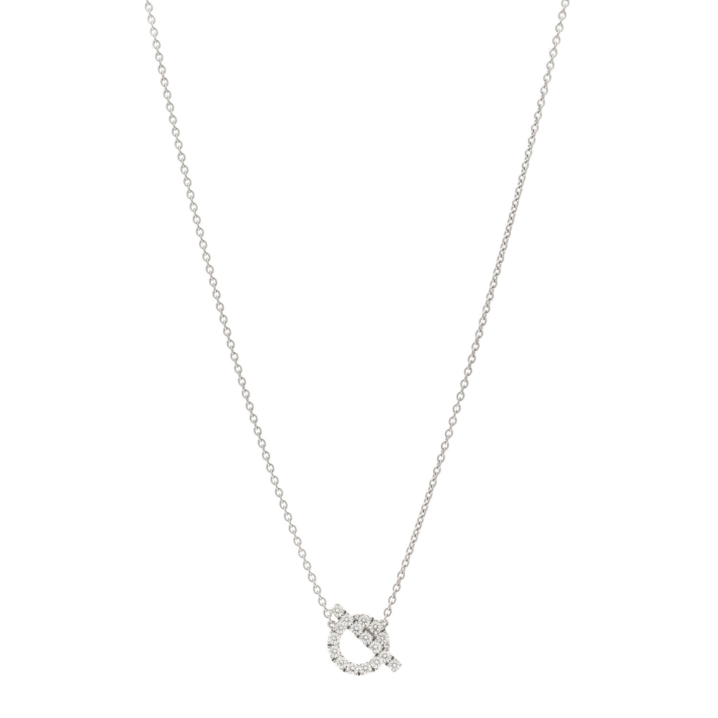 18K White Gold Diamond Finesse Pendant Necklace