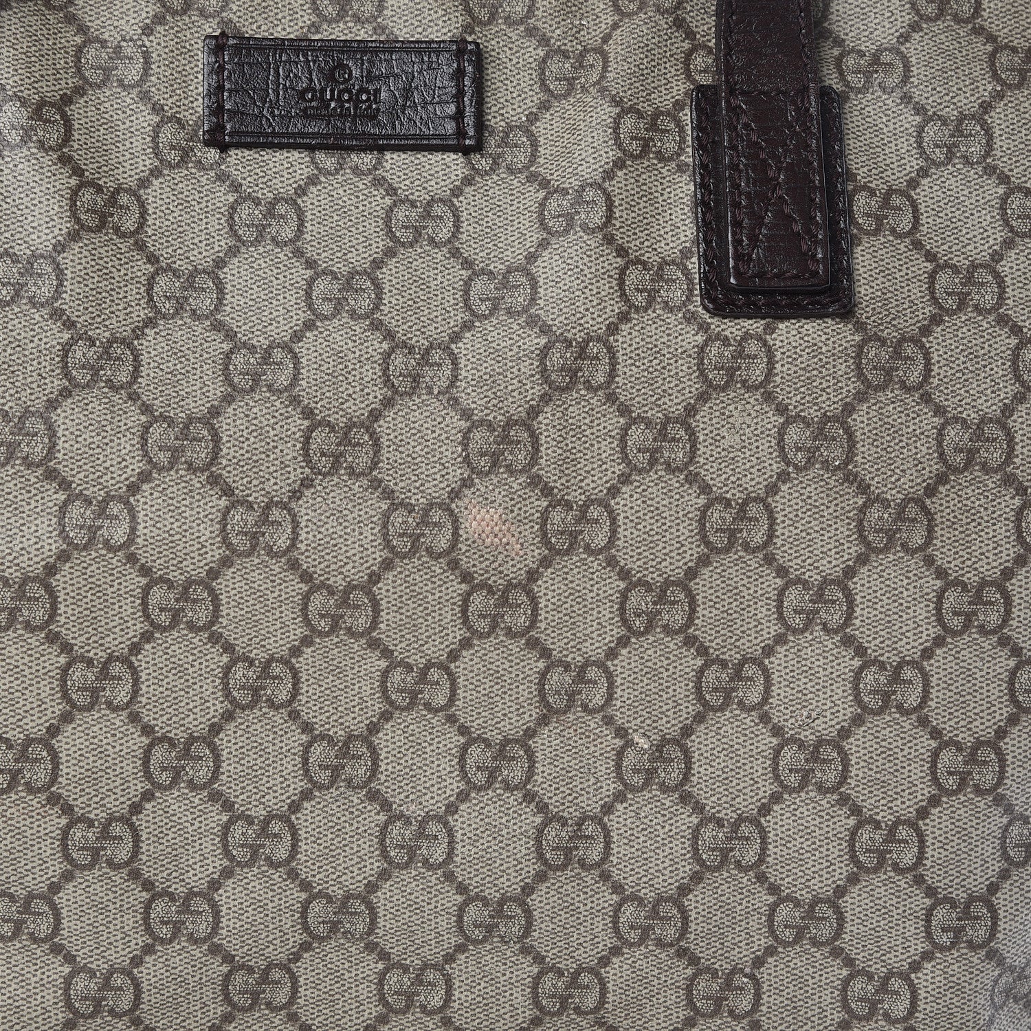 Gucci GG Supreme Monogram Medium Zippered Shopping Tote Dark Brown 11 of 20