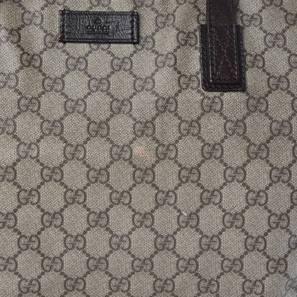 Gucci GG Supreme Monogram Medium Zippered Shopping Tote Dark Brown 11 of 20