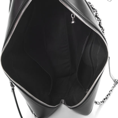 Chanel Lambskin Quilted Bowler Flap Shoulder Bag Black 5 of 8