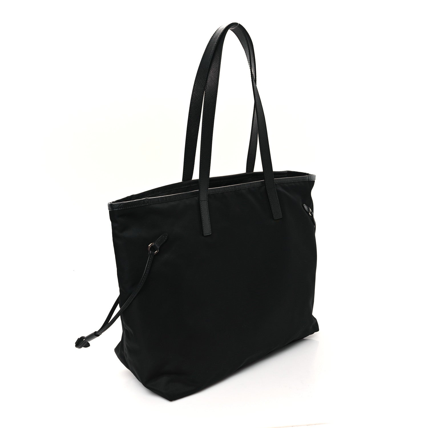Prada Tessuto Nylon Saffiano Shopping Tote Black 3 of 9