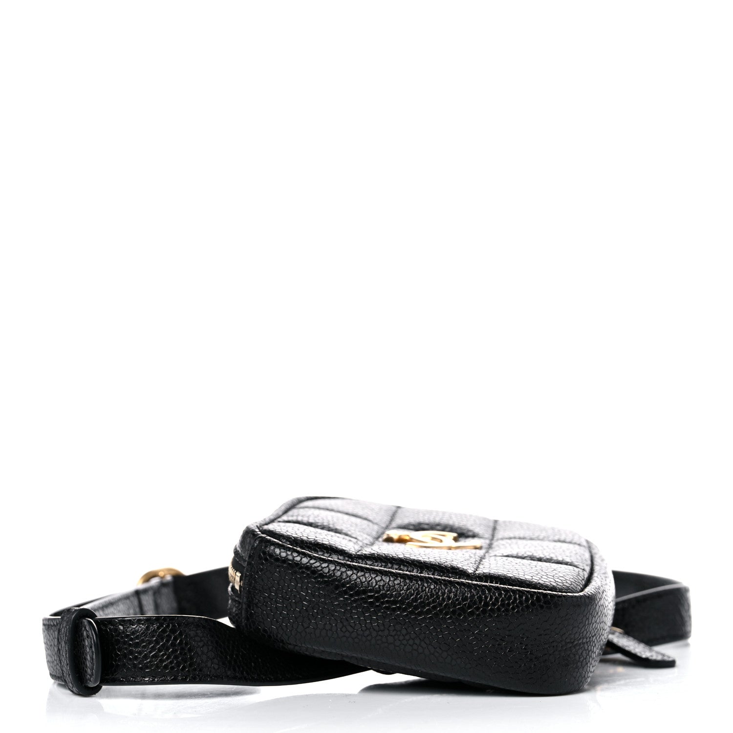 Chanel Caviar Quilted Diamond Belt Coin Purse Black 4 of 10