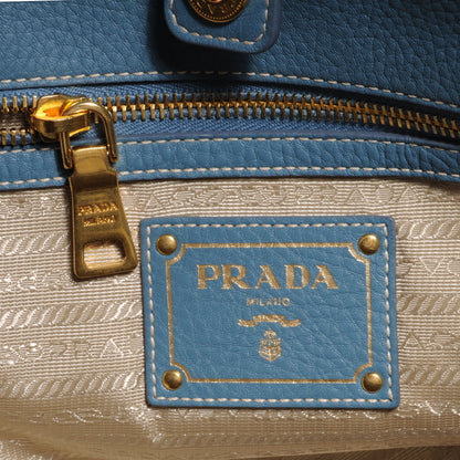Prada Vitello Daino Shopping Tote Marine 6 of 10