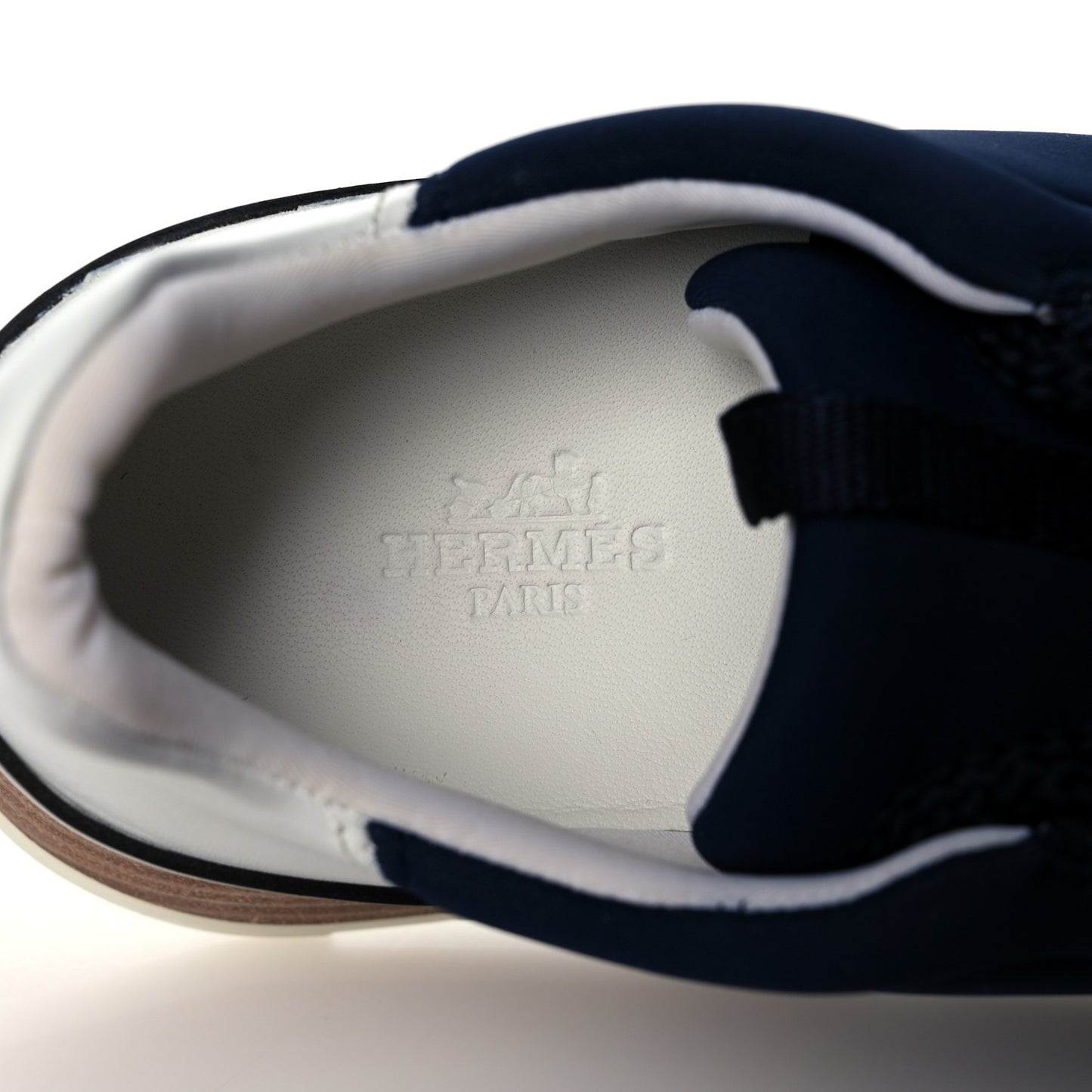 Technical Canvas Calfskin Suede Goatskin Womens Buster Sneakers 37 Marine White