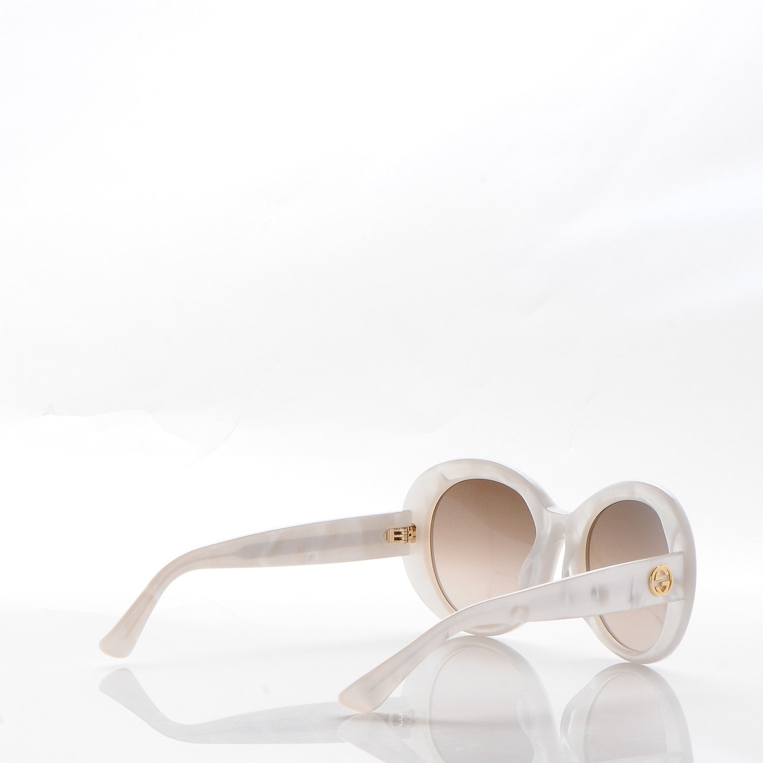 Gucci Acetate Round Sunglasses GG3829 F/S White 4 of 8