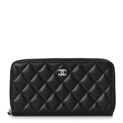 Chanel Caviar Quilted Large Zip Around Wallet Black 1 of 11
