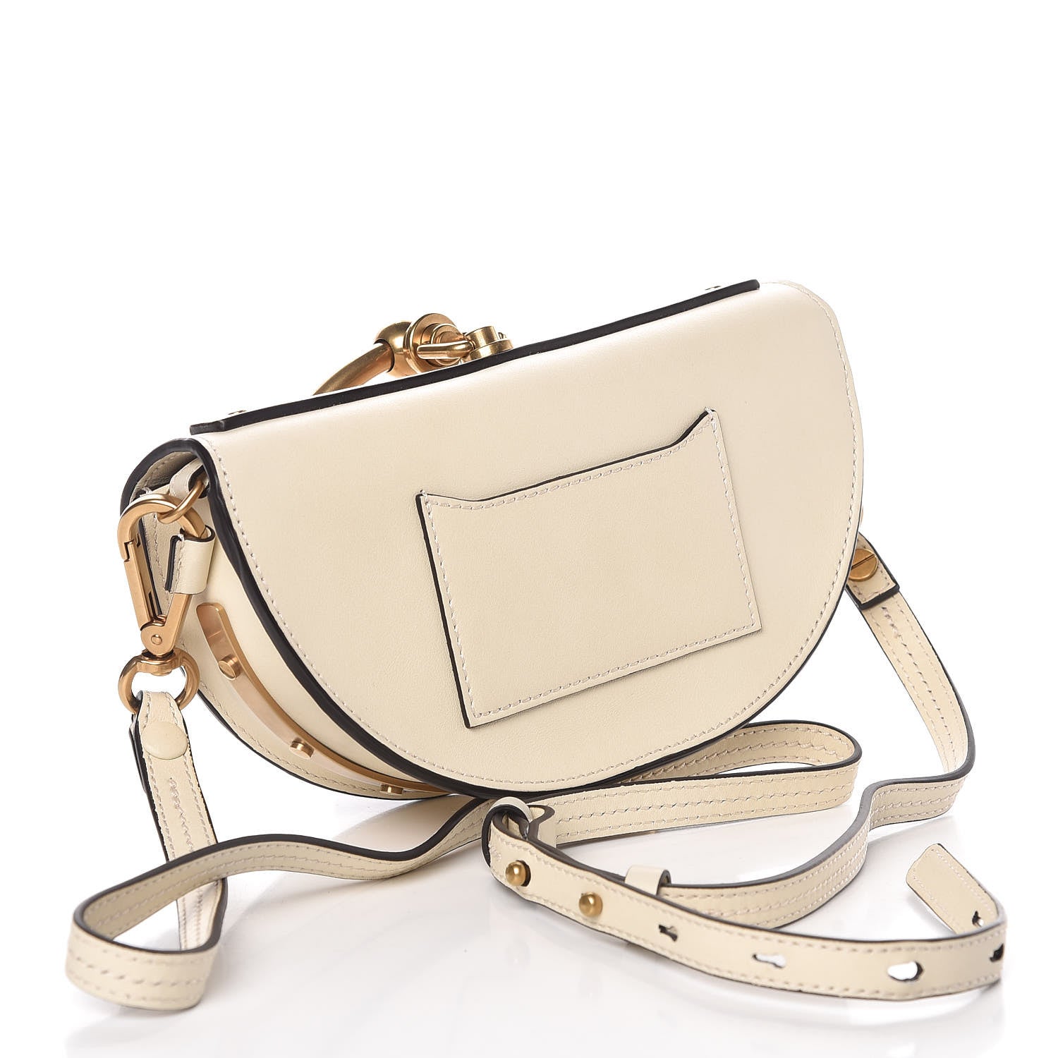 Chloe Calfskin Small Nile Bracelet Minaudiere Bag Off White 3 of 10