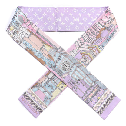 Louis Vuitton Silk Monogram Around The World Bandeau Mauve 1 of 3
