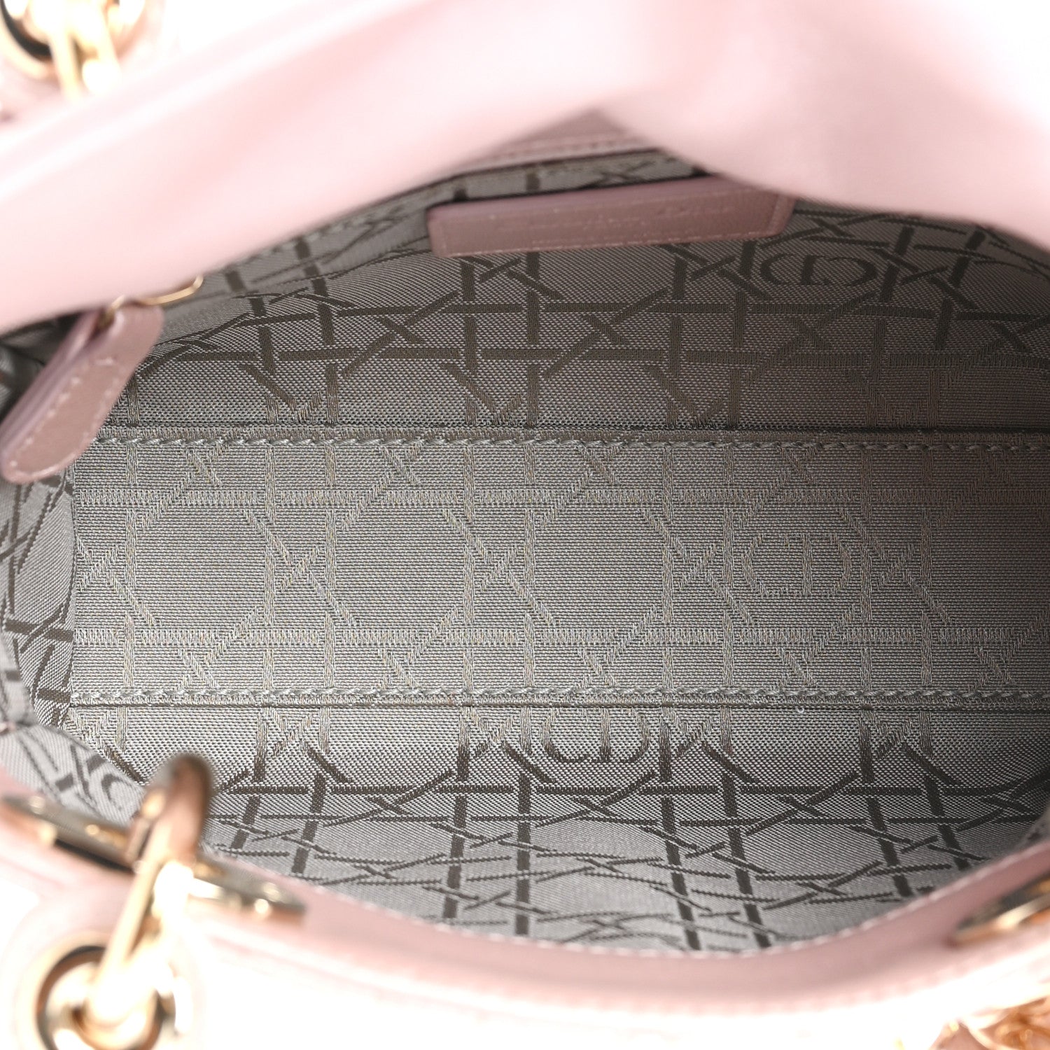 Christian Dior Metallic Lambskin Cannage Mini Lady Dior Lotus 5 of 12