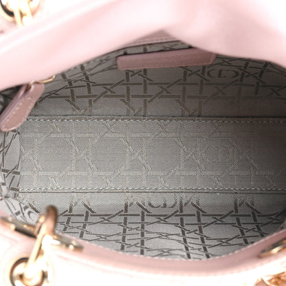 Christian Dior Metallic Lambskin Cannage Mini Lady Dior Lotus 5 of 12