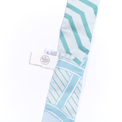 Hermes Silk Jeu de Soie Uniforme Twilly Aqua Celadon Ciel 4 of 4