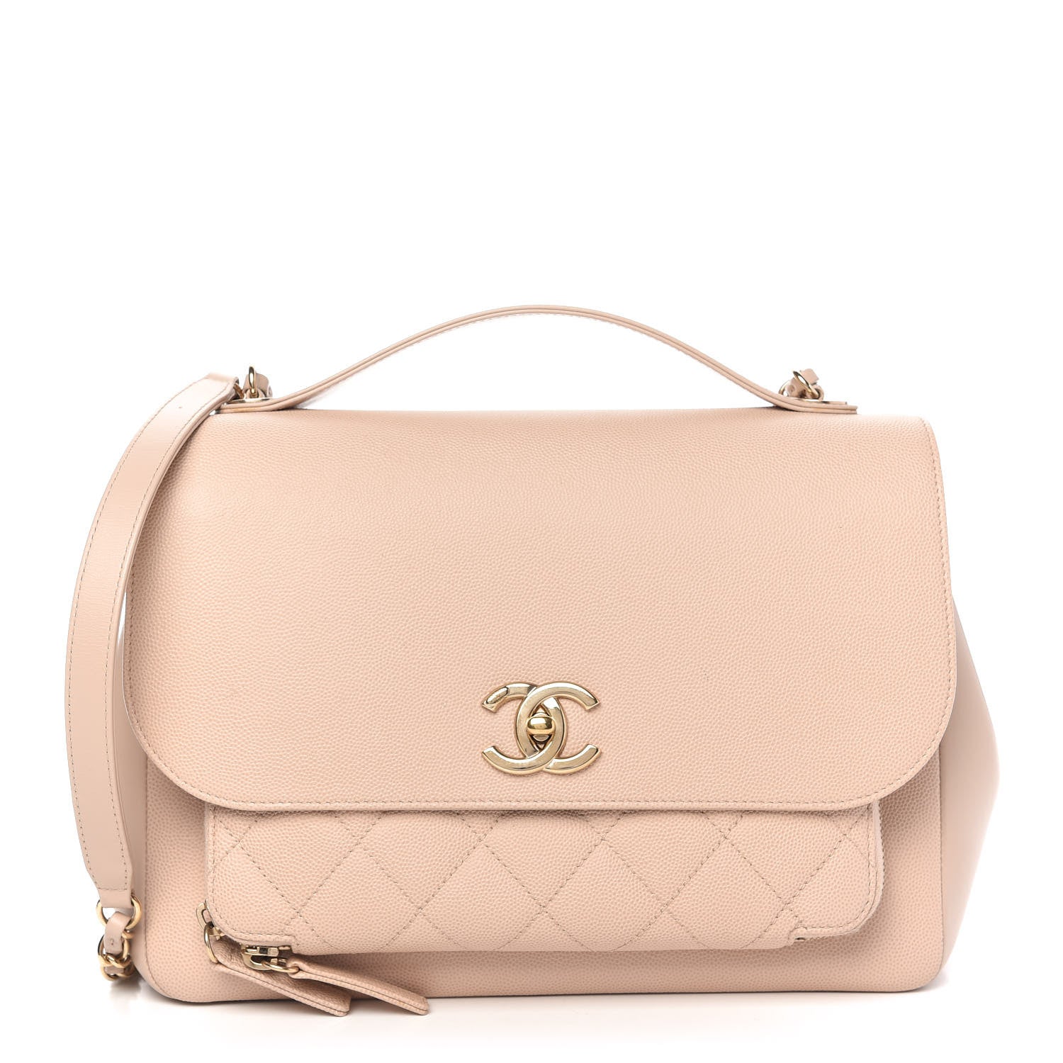 Chanel Caviar Quilted Large Business Affinity Flap Beige 1 of 12