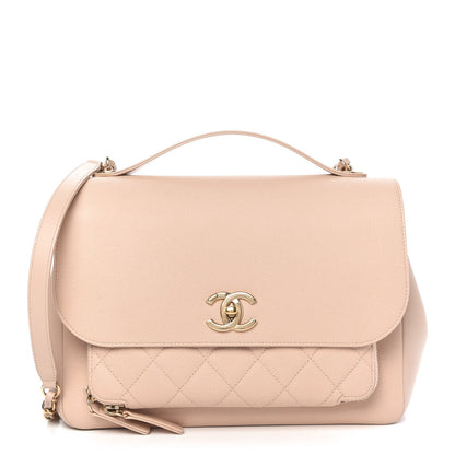 Chanel Caviar Quilted Large Business Affinity Flap Beige 1 of 12