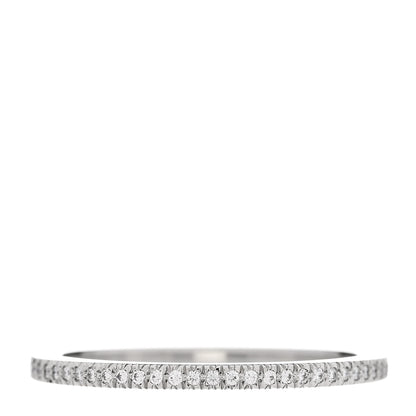 Tiffany Platinum Diamond Lucida Half Circle Wedding Band Ring 53 6.5 1 of 6