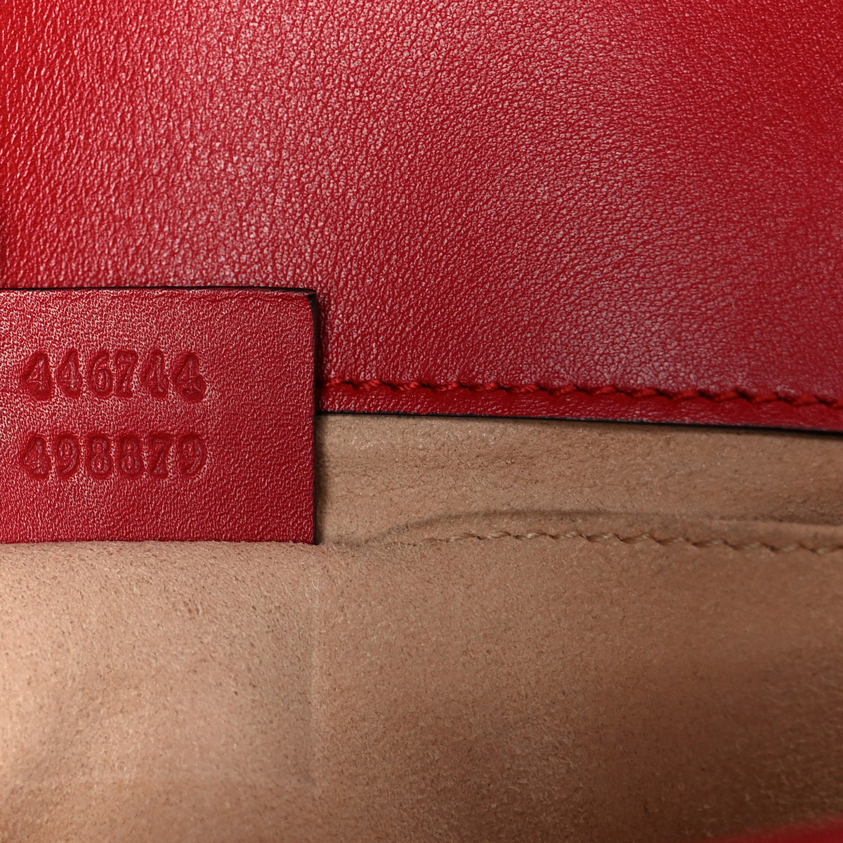Gucci Calfskin Matelasse Mini GG Marmont Shoulder Bag Hibiscus Red 7 of 11