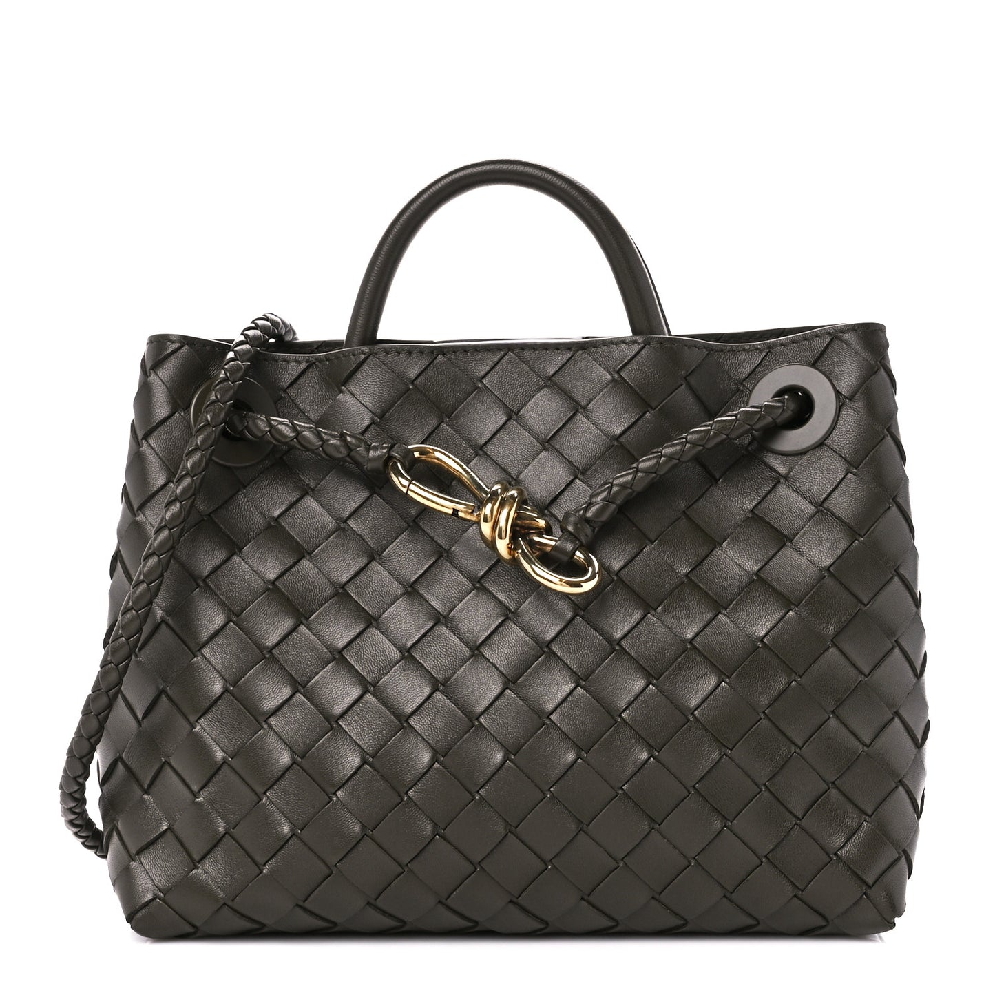 Nappa Intrecciato Small Andiamo Shoulder Bag Fondant