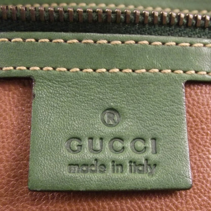 Gucci Leather Large Horsebit Flap Tote Hobo Bag Green 8 of 10