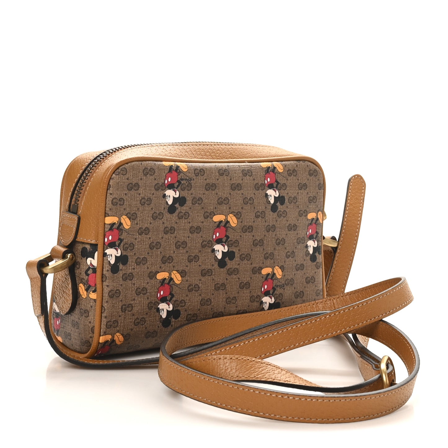 X DISNEY Mini Vintage GG Supreme Monogram Mickey Mouse Shoulder Bag Beige Vintage Sun Oil