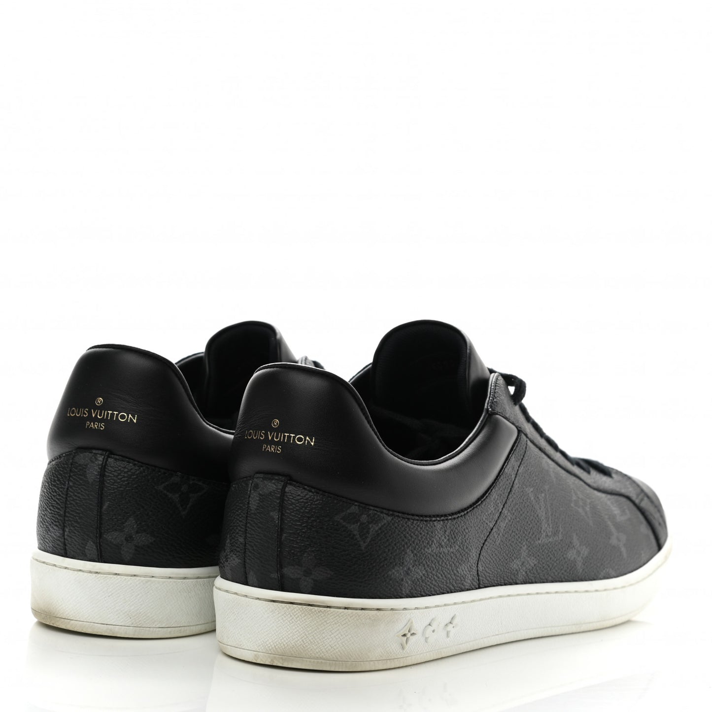 Calfskin Monogram Eclipse Luxembourg Sneakers 12 Black