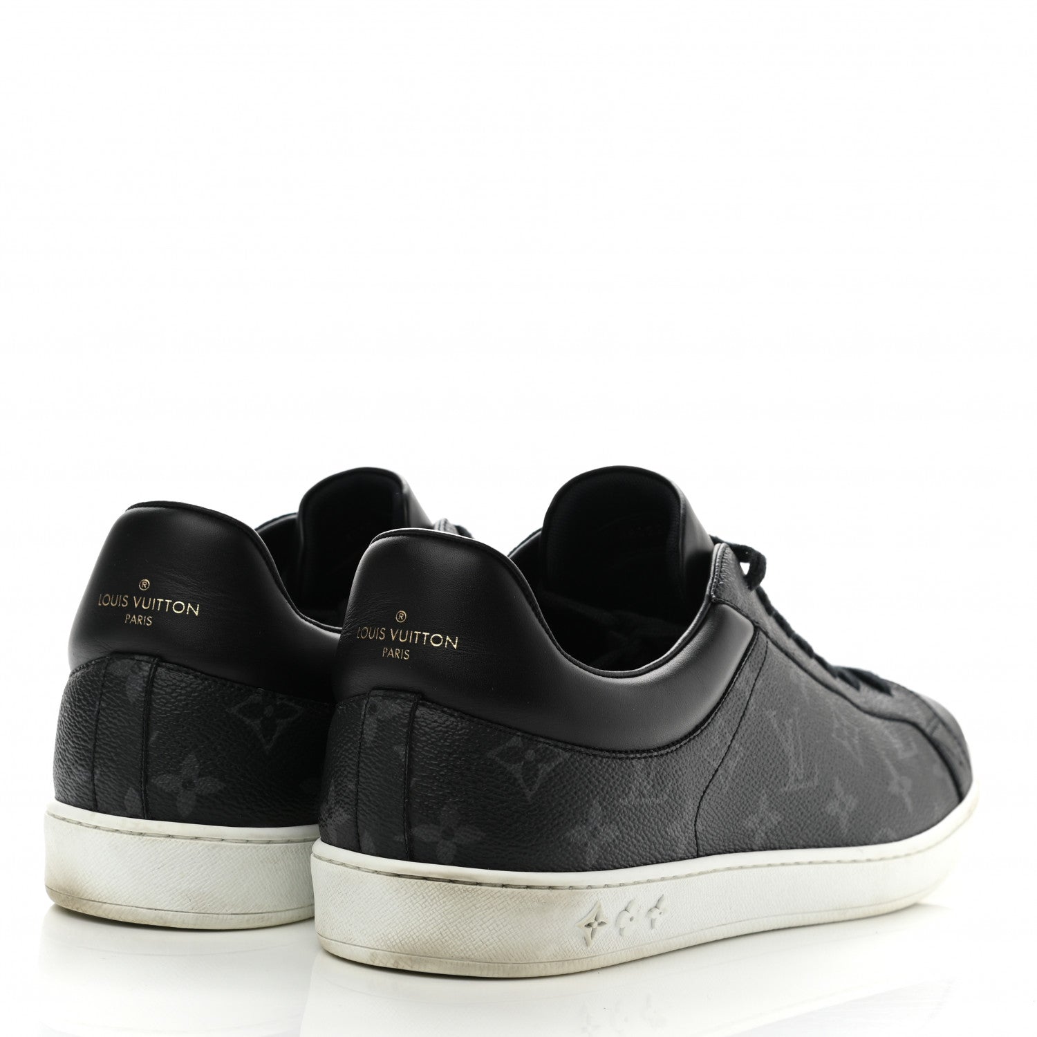 Louis Vuitton Calfskin Monogram Eclipse Luxembourg Sneakers 12 Black 4 of 8