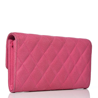 Chanel Iridescent Caviar Quilted Large Flap Wallet Pink 3 of 14