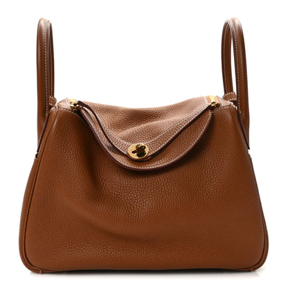 Hermes Taurillon Clemence Lindy 30 Gold 1 of 8